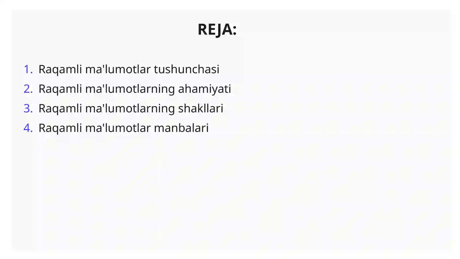 Raqamli Ma'lumotlar: Ahamiyati, Shakllari va Manbalari 2