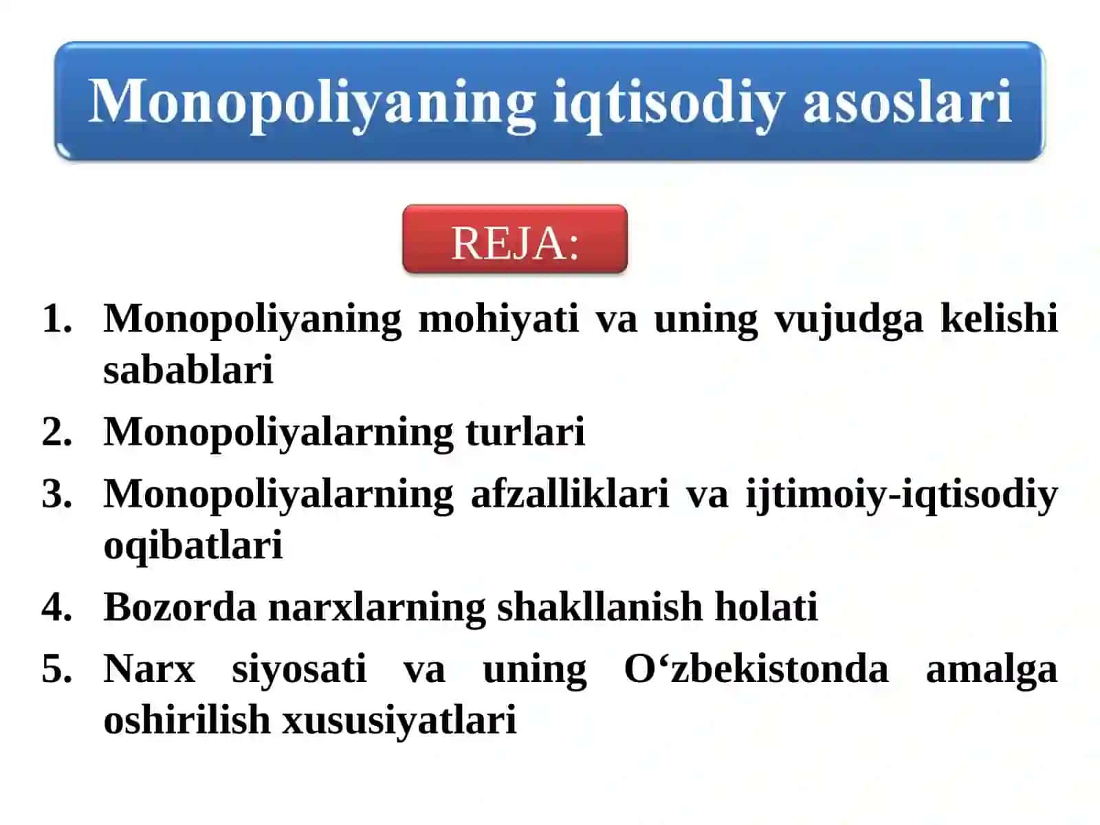 Monopoliyaning Iqtisodiyasoslari 2
