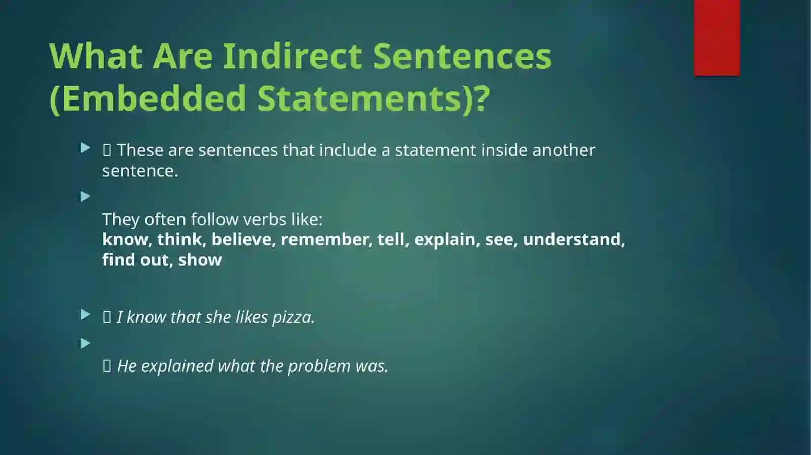 Embedded Sentences (Munalma suzlar) 2