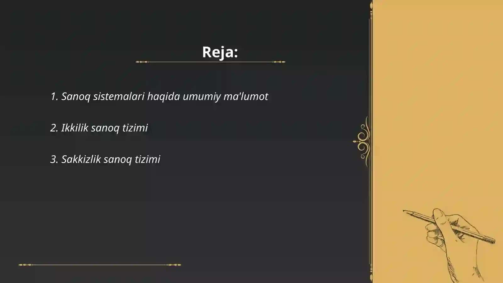 Sanoq sistemalari va ularning turlari 2