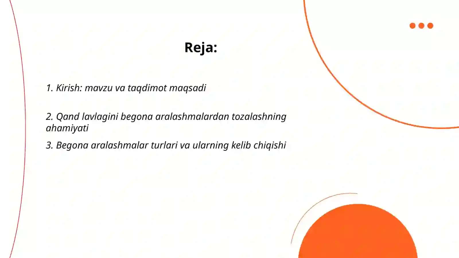 Qand lavlagini begona aralashmalardan tozalash 2