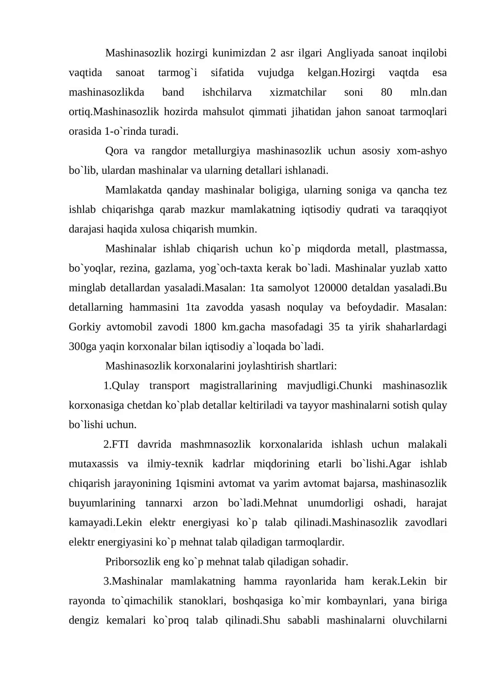 Dunyo mashinasozlik sanoati 2
