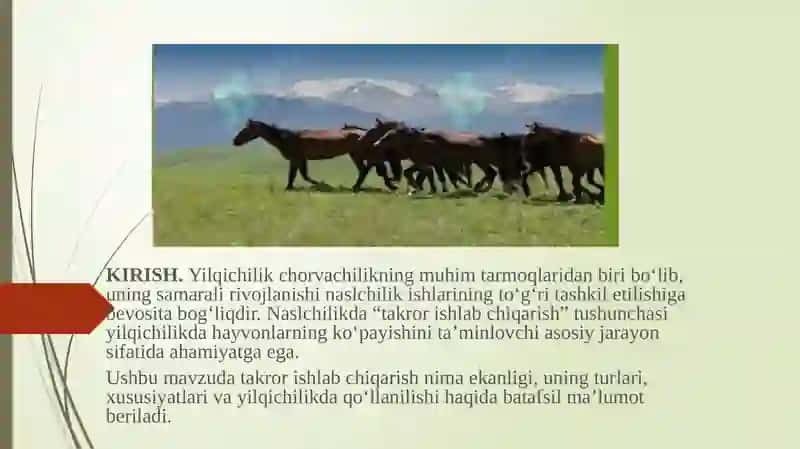 YILQICHILIKDA TAKROR ISHLAB CHIQARISH TO‘G‘RISIDA 2