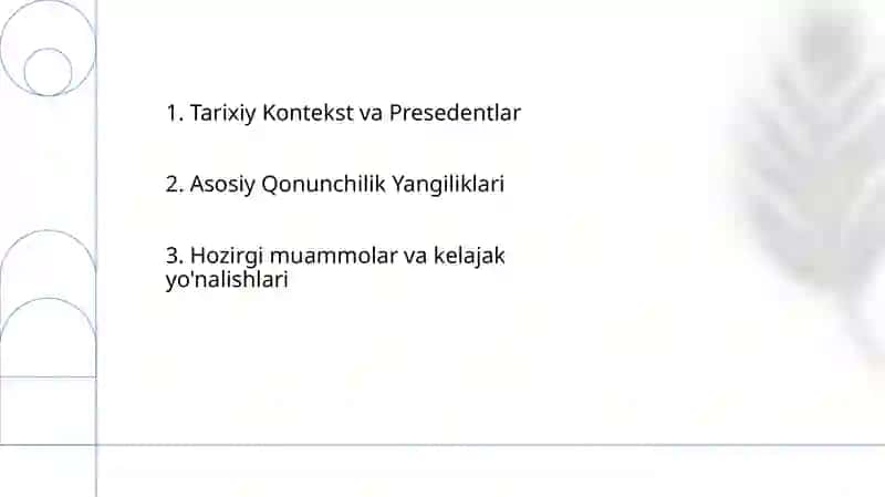 Oʻzbekistonda inson huquqlari va erkinliklari kafolatining yaratilishi 2