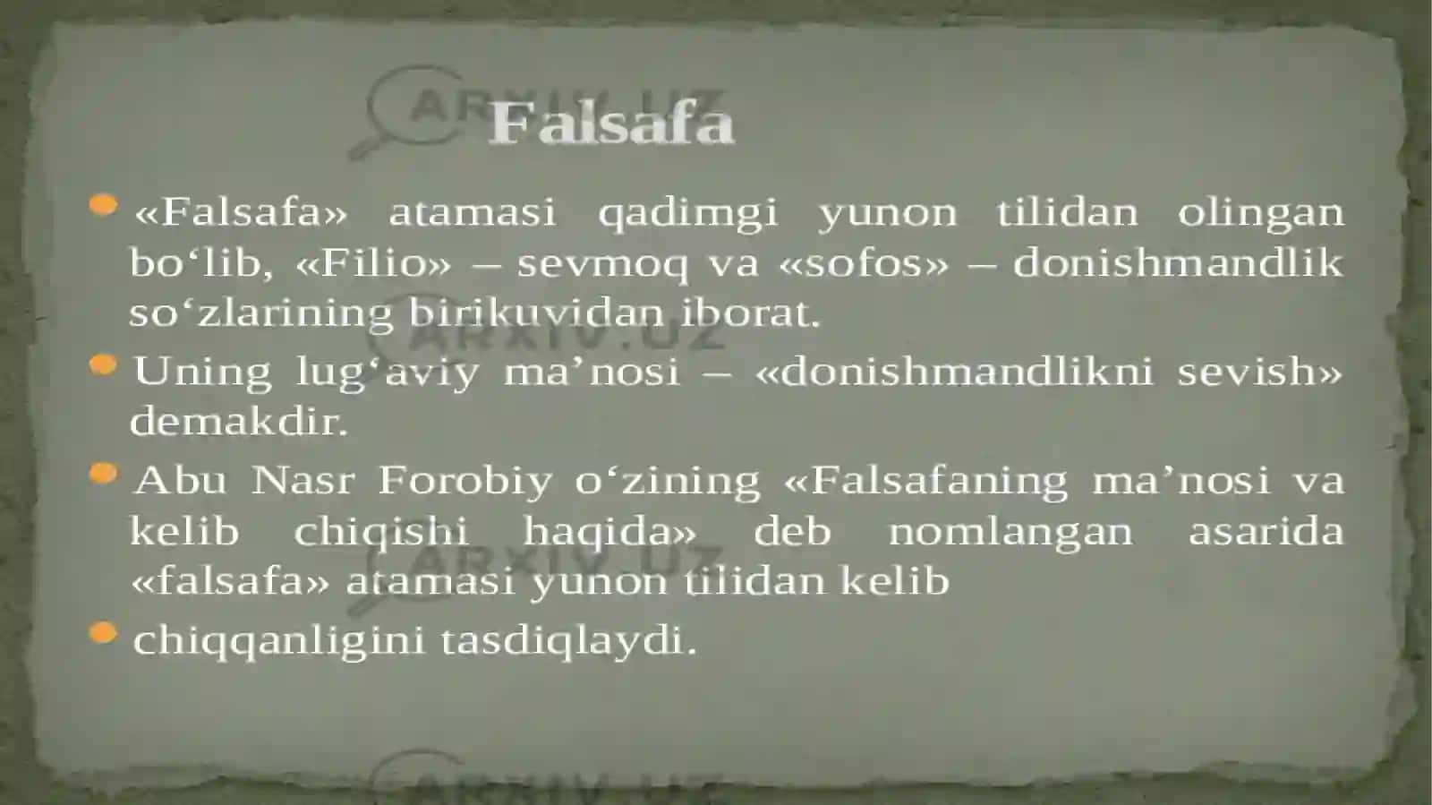 FALSAFA VA UNING JAMIYAT HAYOTIDAGI RO’LI 2