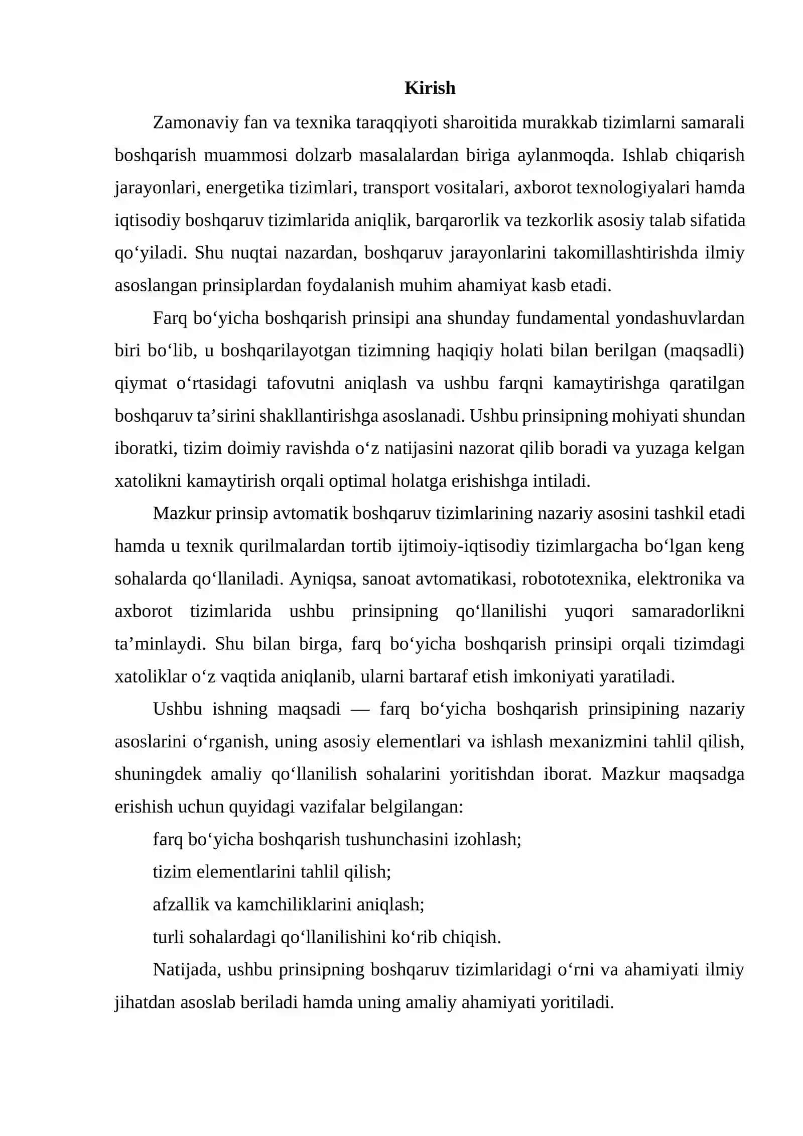 FARQ BO'YICHA BOSHQARISH PRINSIPI 2