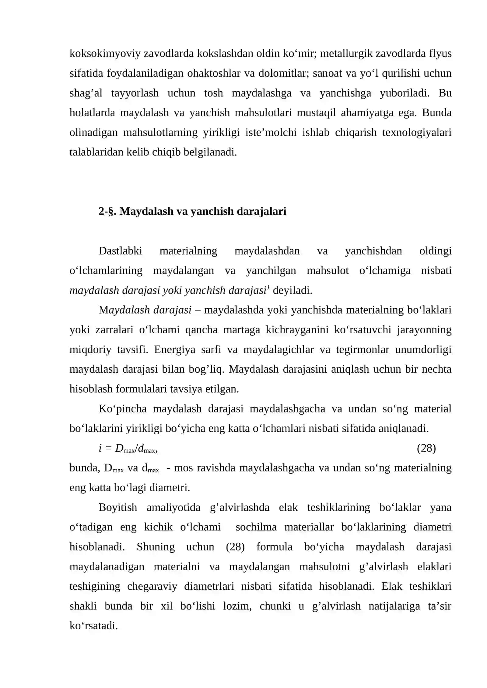 MAYDALASH VA YANCHISH OPERATSIYALARINING VAZIFASI 2