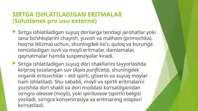 SIRTGA ISHLATILADIGAN ERITMALAR 2