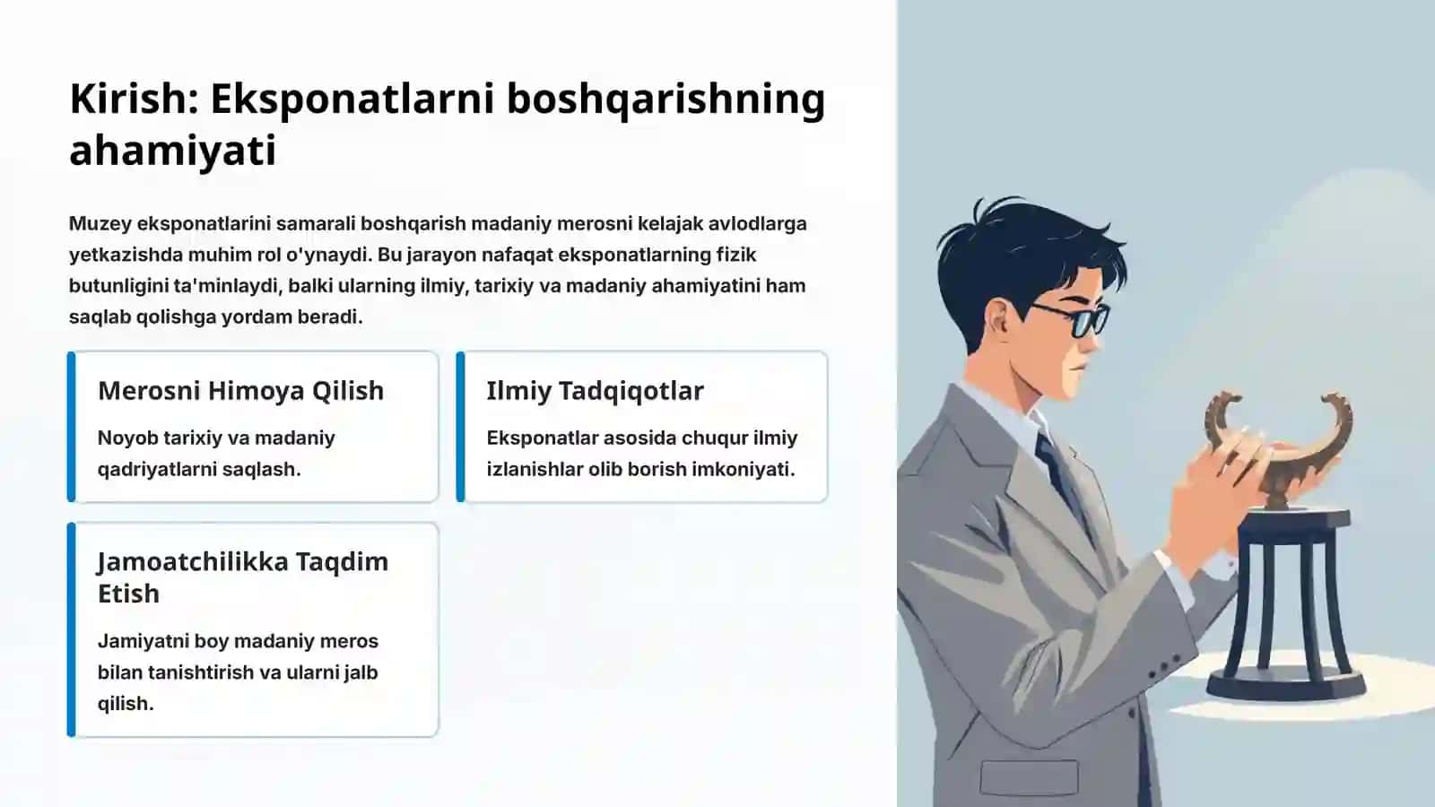Muzey Eksponatlarini Hisobga Olish va Saqlash TartibiS.TRX AU 22 guruh 2