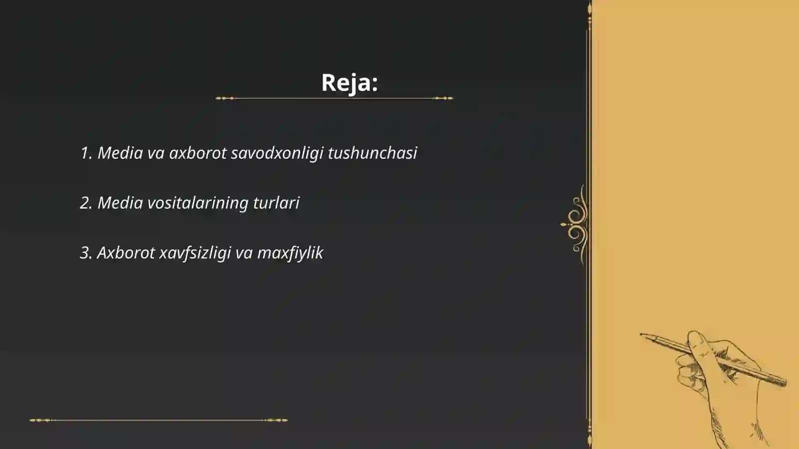 Media ma'ruzasidan maktab dasturida media va axborot savatxonligi 2