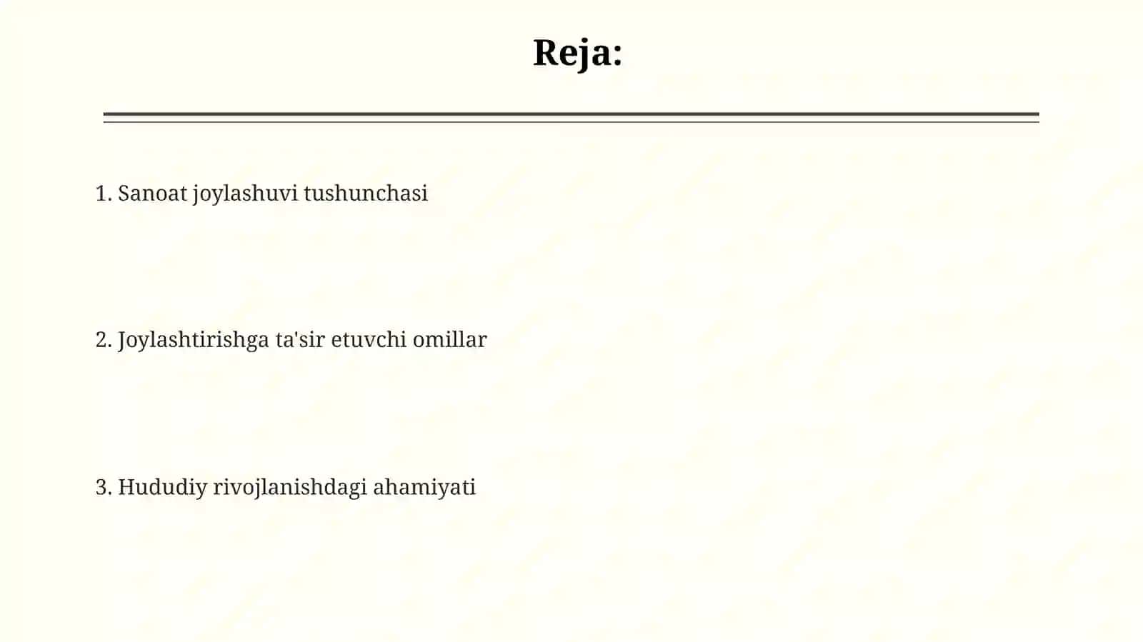 Sanoat tarmoqlarini joylashtirish 2