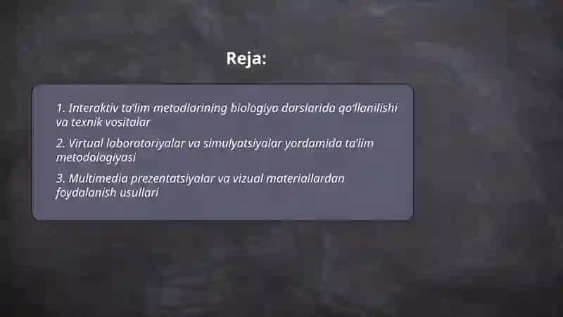 Biologiya darslarida noan’anaviy usularni qo‘llash metodologiyasi 2