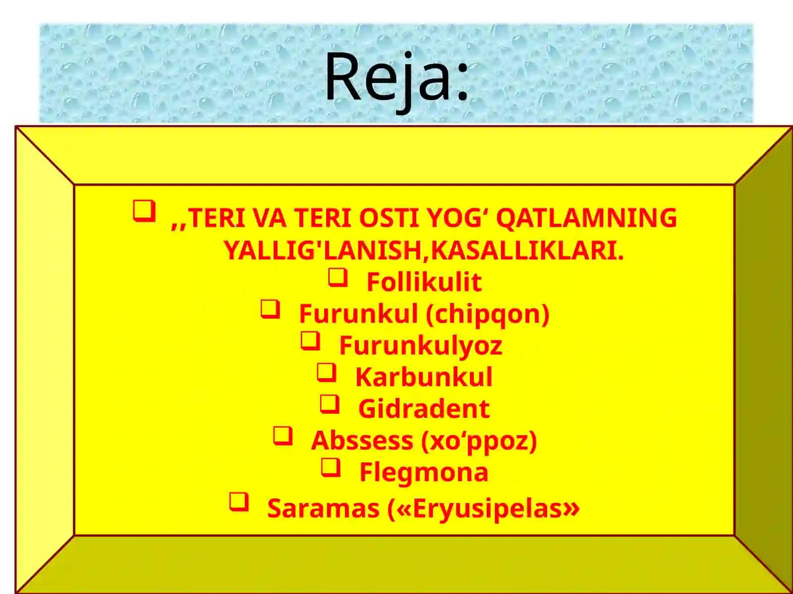 TERIVA TERI OSTIYOG‘ QATLAMNING YALLIG'LANISH KASALLIKLARI 2
