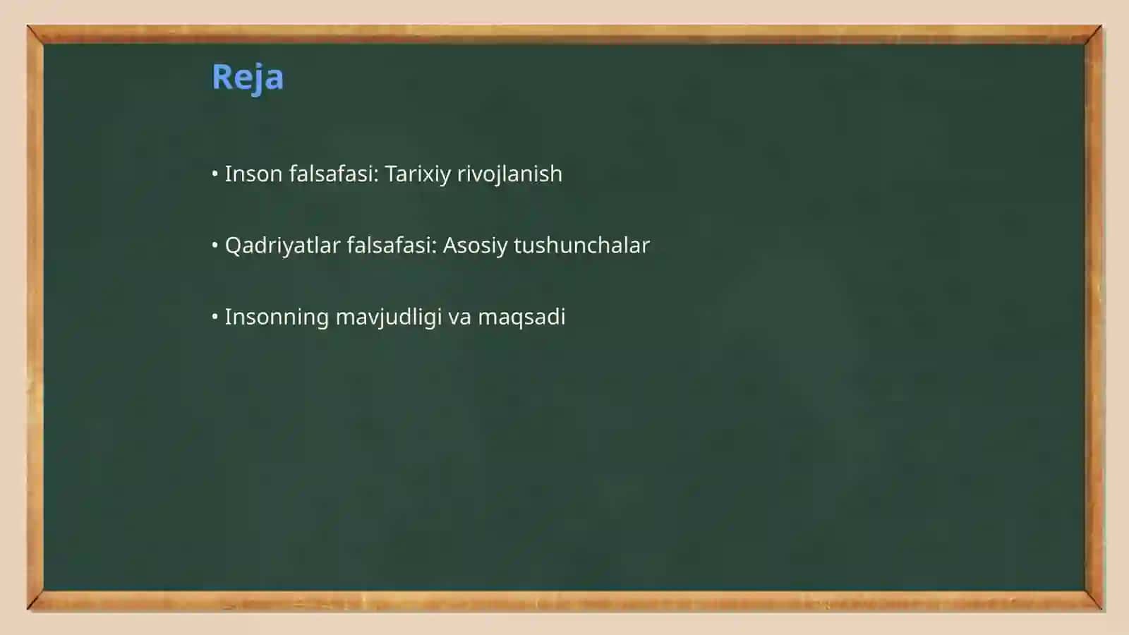 Inson falsafasi va Qadriyatlar falsafasi 2