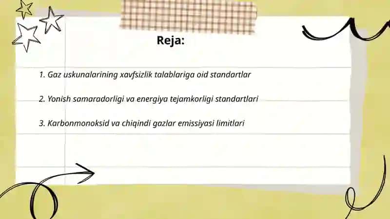 Gaz uskunalarining xavfsizlik standartlari 2