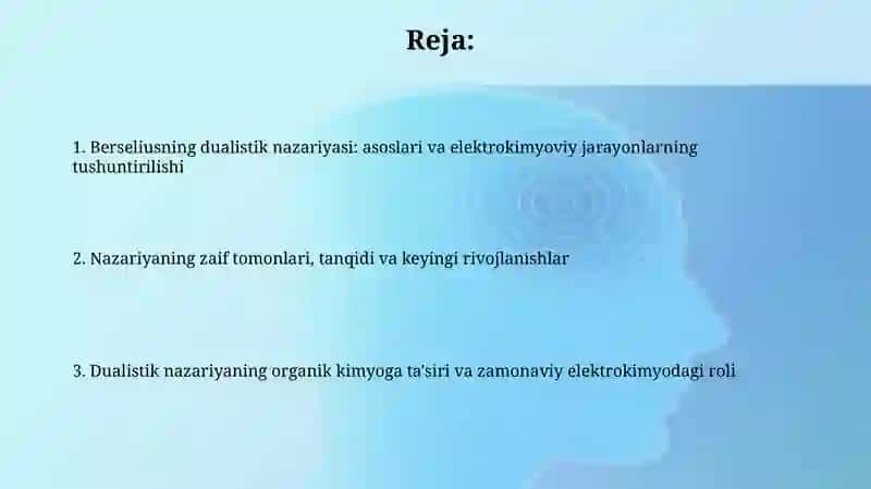 Elektrokimyo Berseliusning dualistik nazariyasi 2