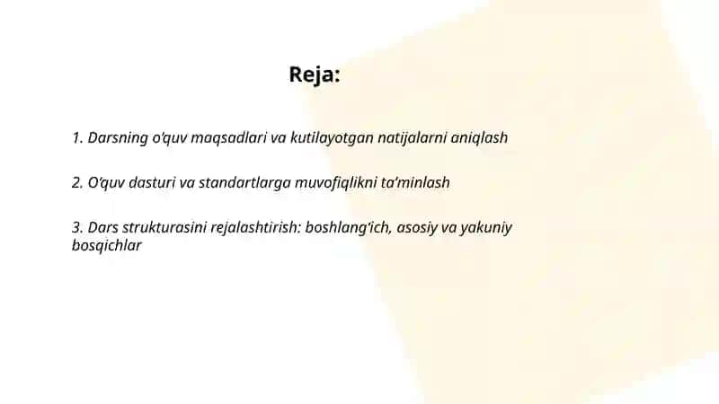 Boshlangʻich sinf texnologiya taʼlimi darslarida 4-sinflar uchun mashgʻulot ishlanmasini tayyorlash 2