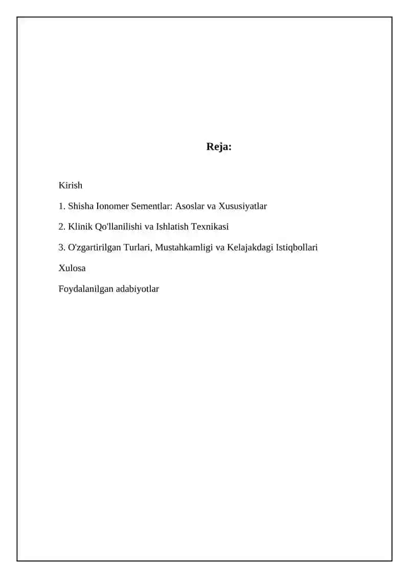 Restavrativ stomatologiyada shishaionomer sementlardan foydalanish 2