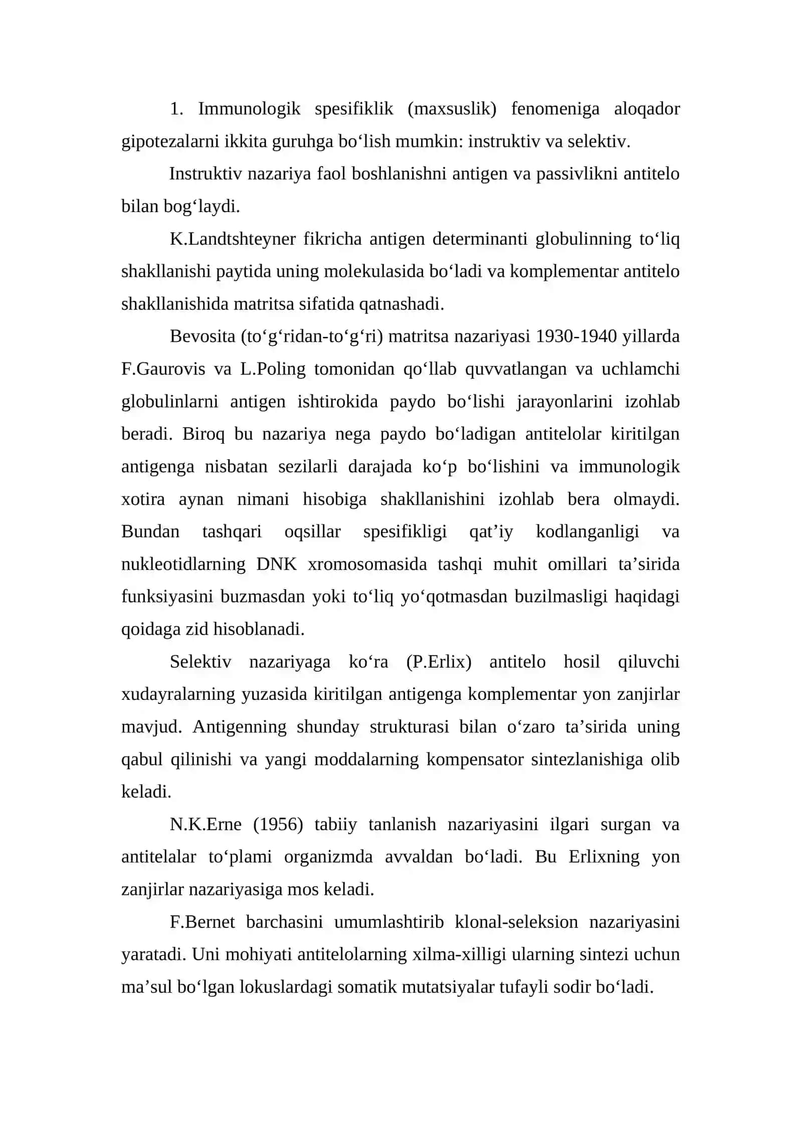 Immun tizim va immunologik reaktivlik 2