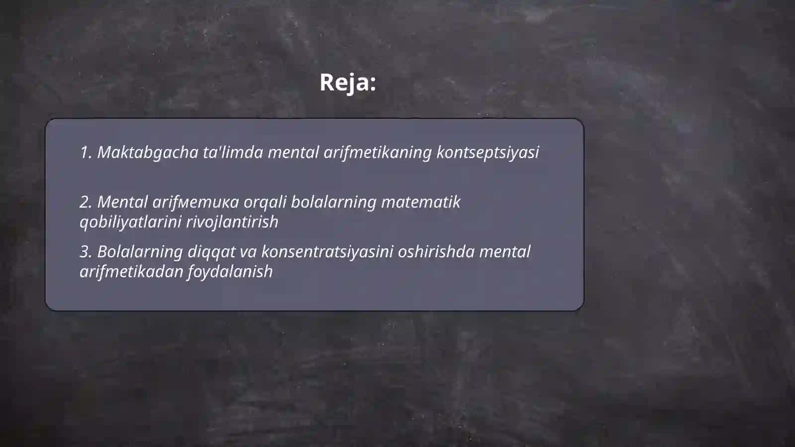 Maktabgacha talimda mental arifmetikaning ahamiyati 2