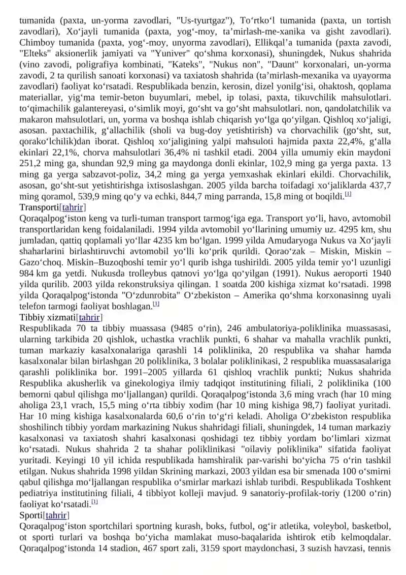 Mustaqillik yillarida Qoraqalpog‘iston Respublikasi 2