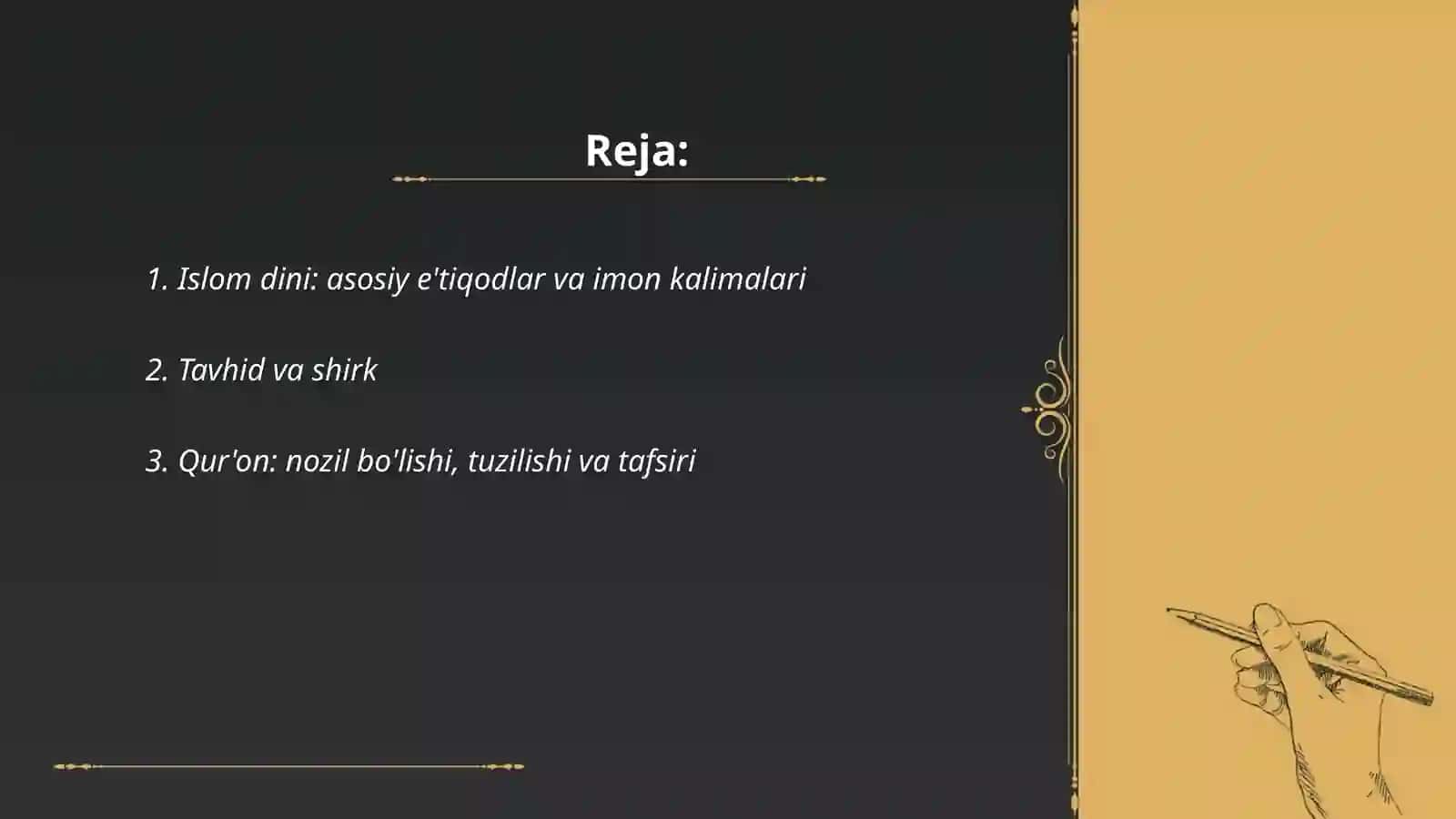 Islom dini: asosiy e'tiqodlar va imon kalimalari 2