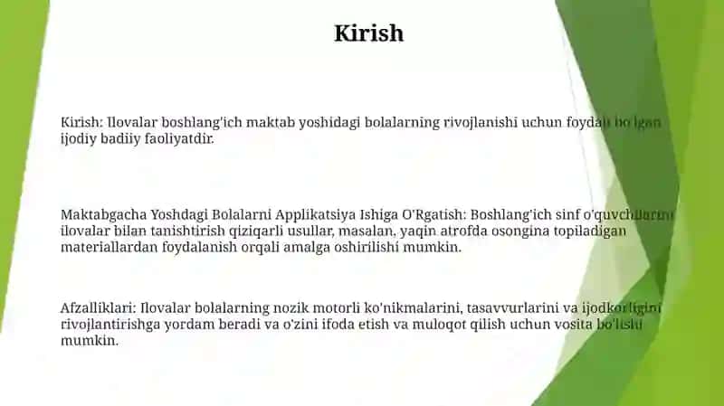 Maktabgacha Yoshdagi Bolalarni Applikatsiya Ishiga O'Rgatish 2