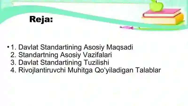 Maktabgacha ta’lim va tarbiya standarti va undagi rivojlantiruvchi muhitni tashkil etishga qo‘yiladi 2