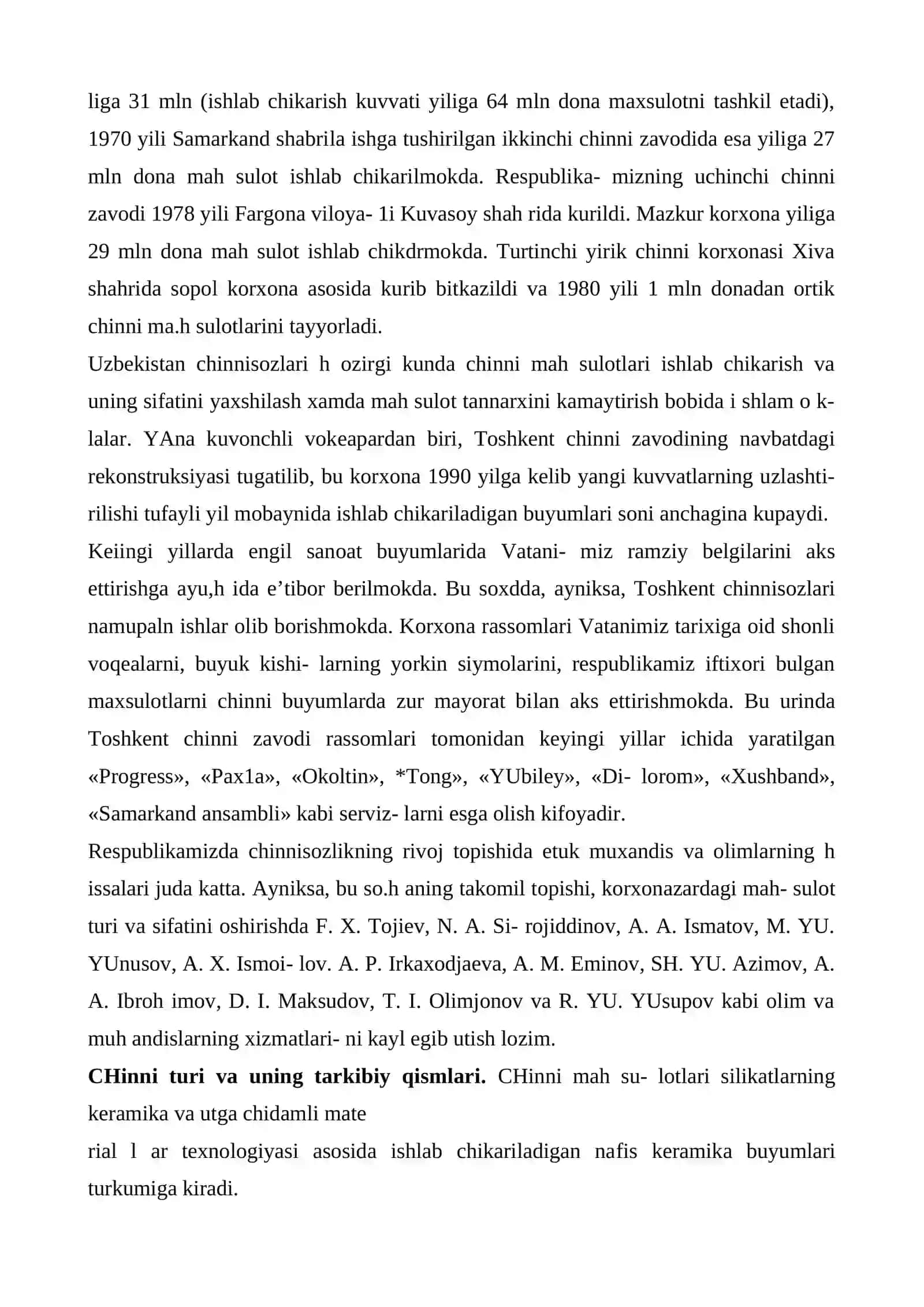 CHinni olish texnologiyasi 2
