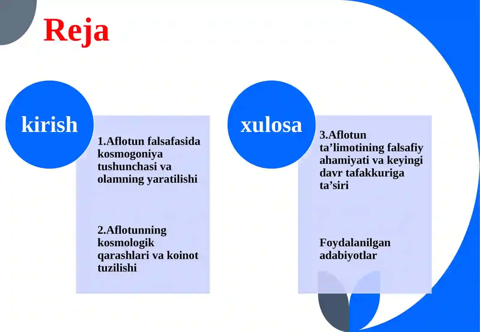 Aflotunning kosmogonik va kosmologik ta’limoti 2