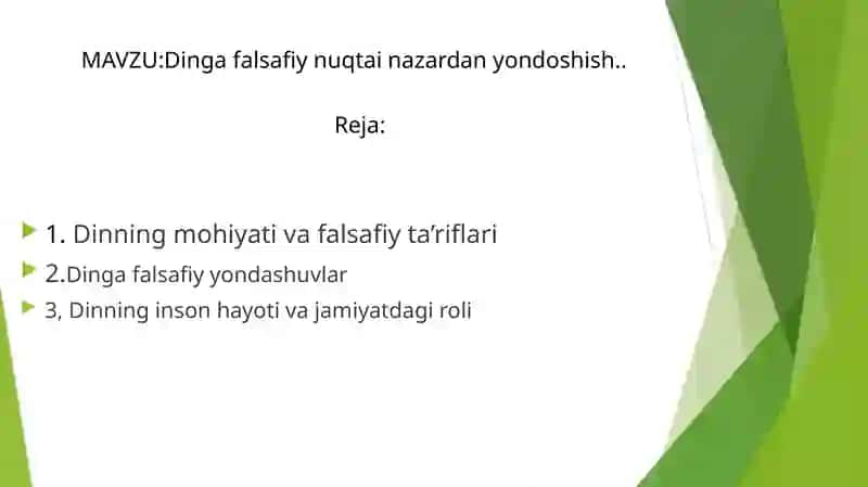 Dinga falsafiy nuqtai nazardan yondoshish 2