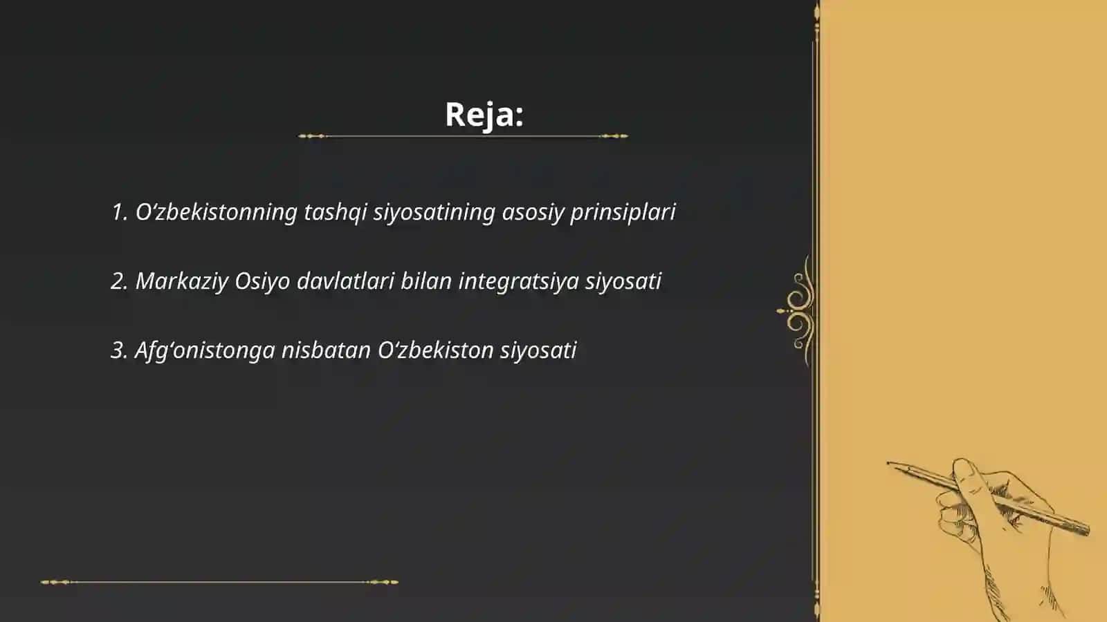 Oʻzbekistonning tashqi siyosati 2