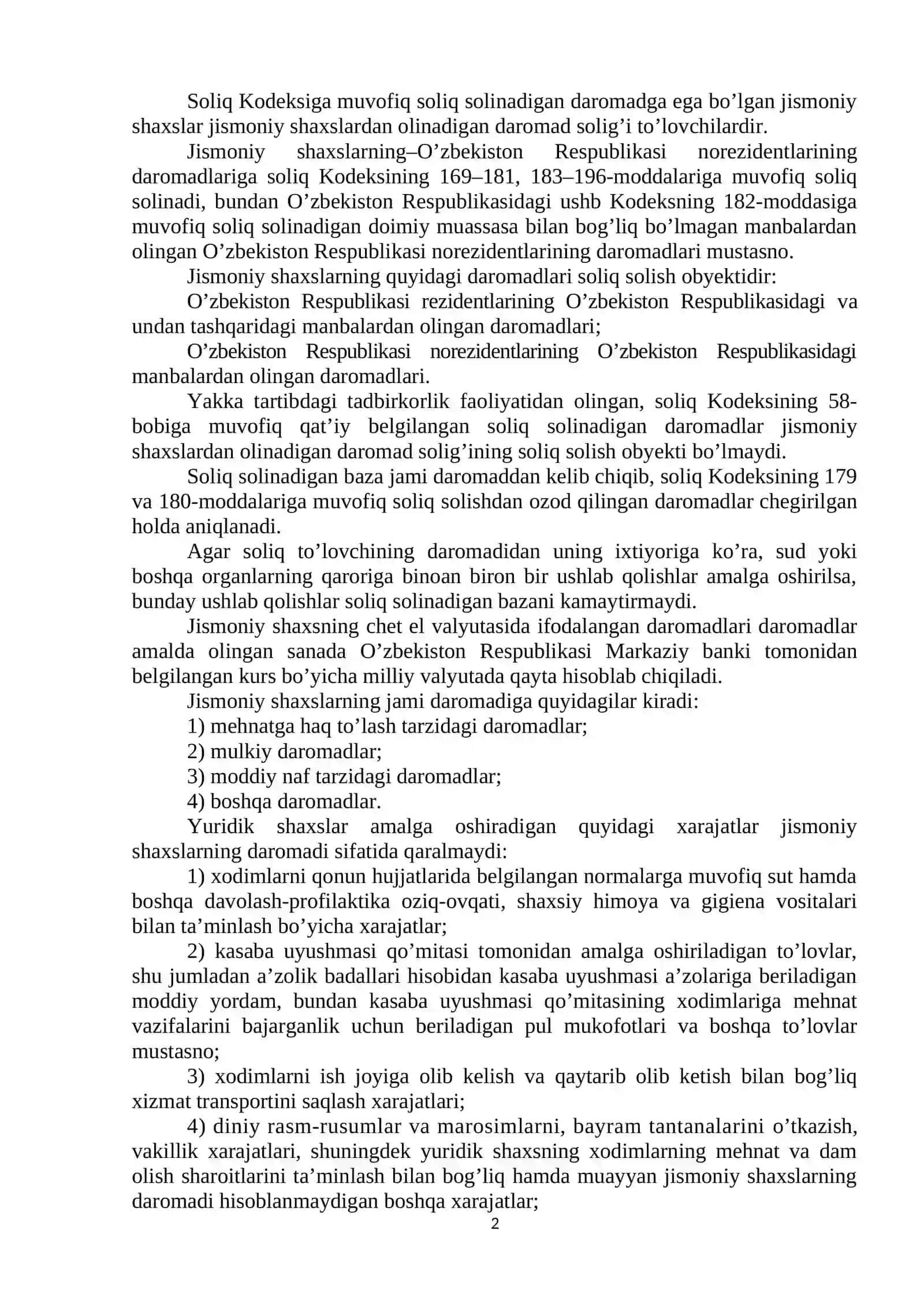 Jismoniy shaxslarning daromadi va mol-mulkini soliqqa tortish 2