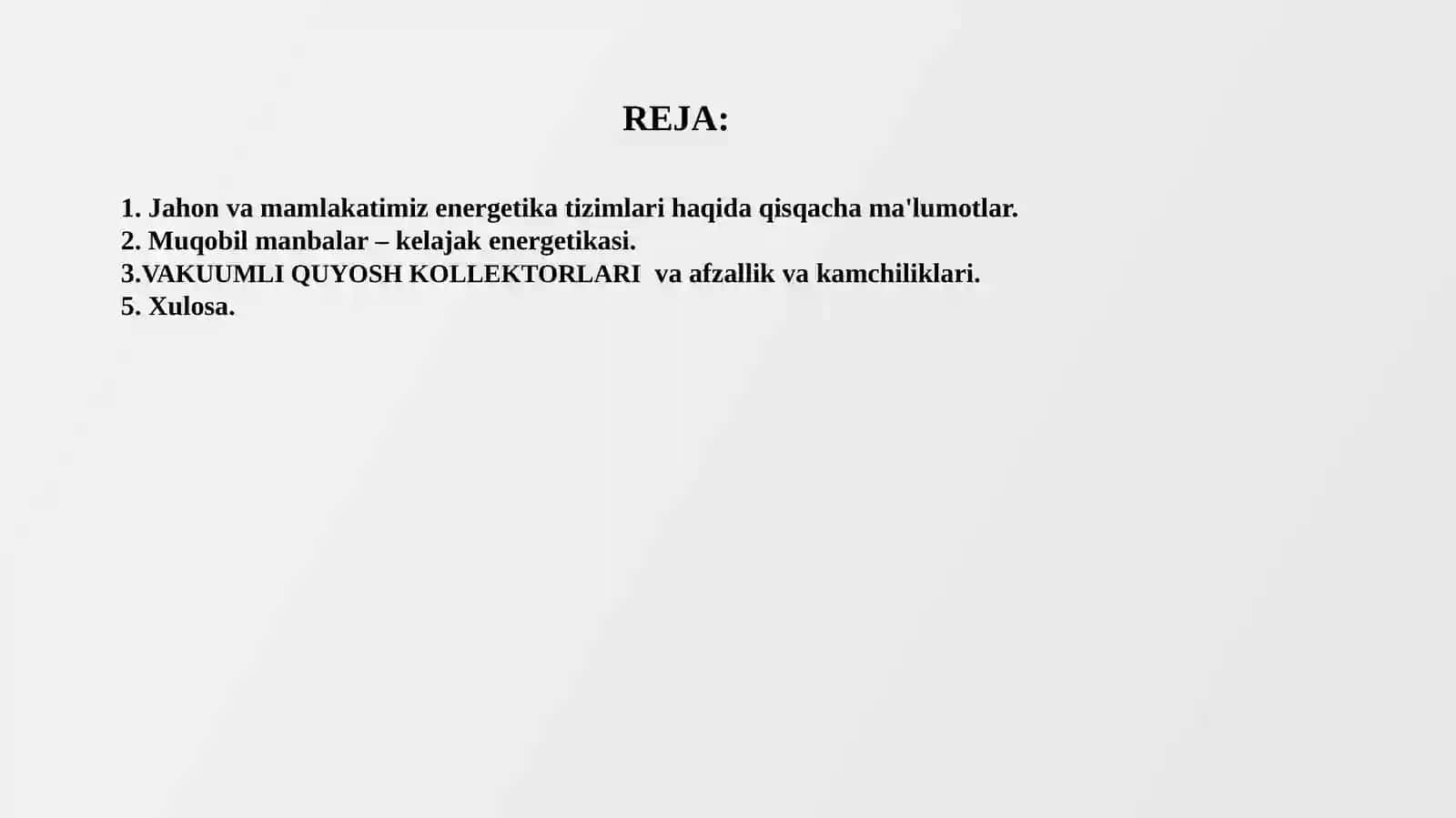 O‘zbekiston sharoitida vakuumli quyosh kollektorlarida yuqori harorat bosimli bug‘ hosil qilishning potensial imkoniyatlarini o‘rganish 2