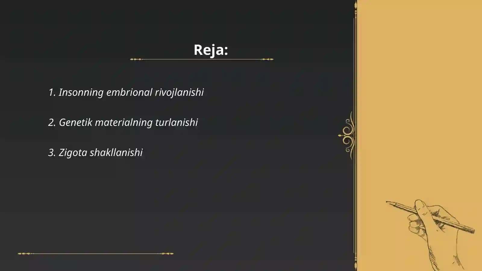 Insonning ongini ontogenezda tasvirlash 2