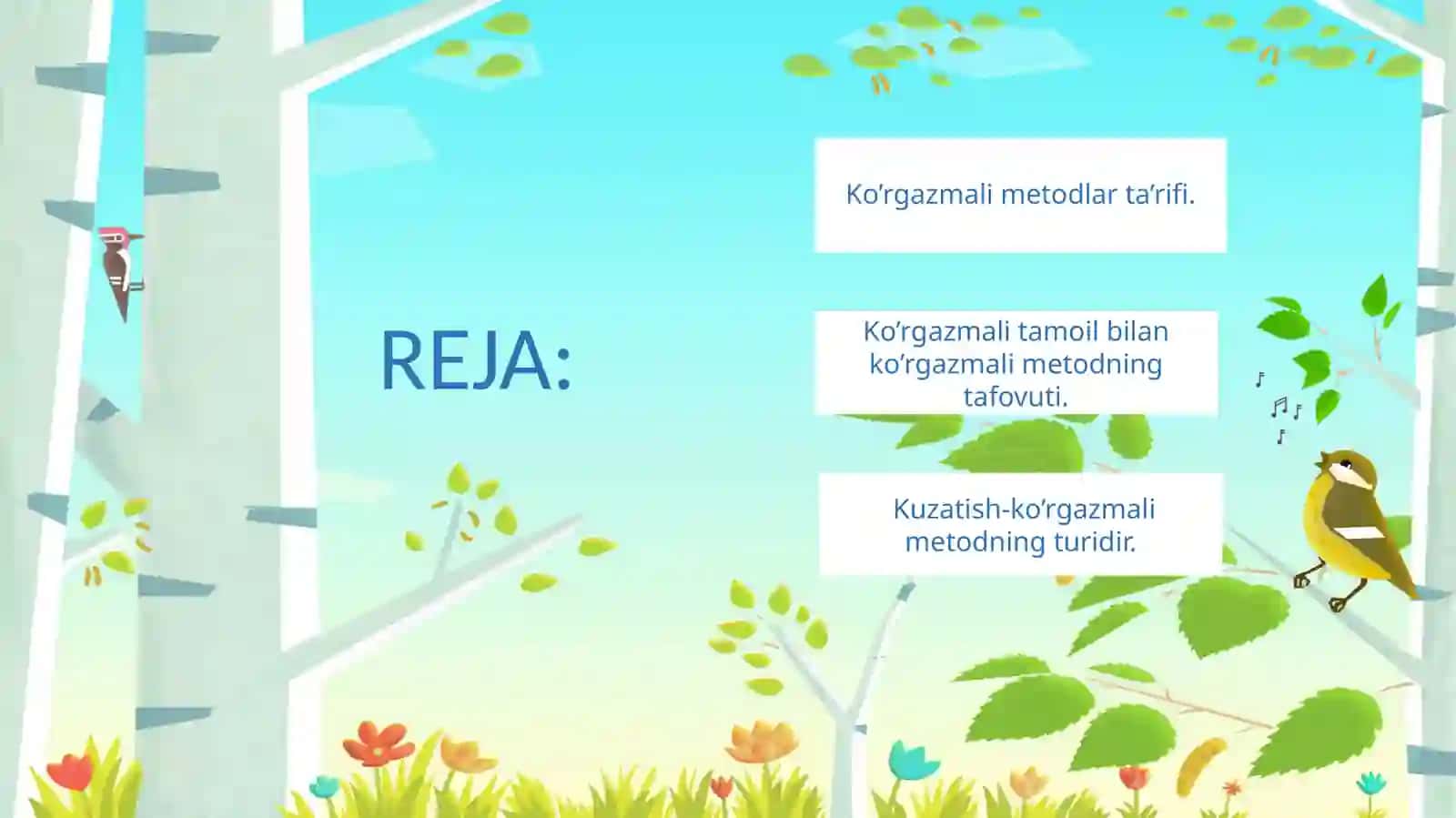 Mavzu: Ko’rgazmali metodlar 2