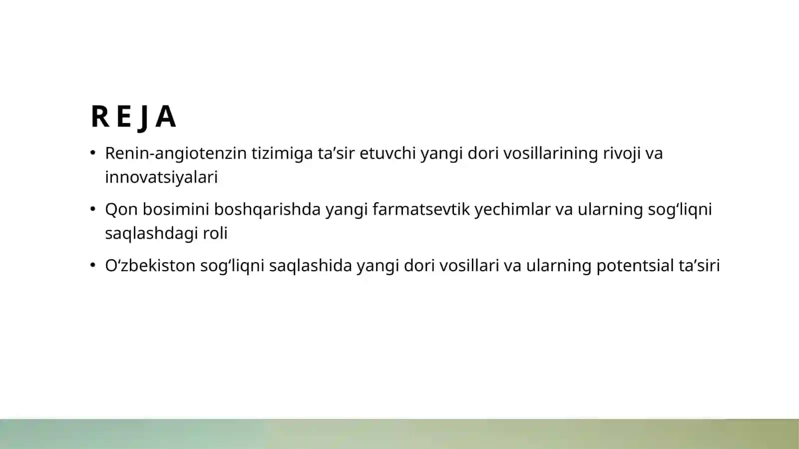 Renin-angiotenzin sistemasiga taʼsir etuvchi yangi dori vositalari 2