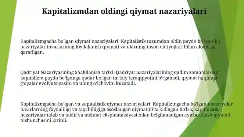 Qadriyat Nazariyasining Shakllanish Tarixi 2