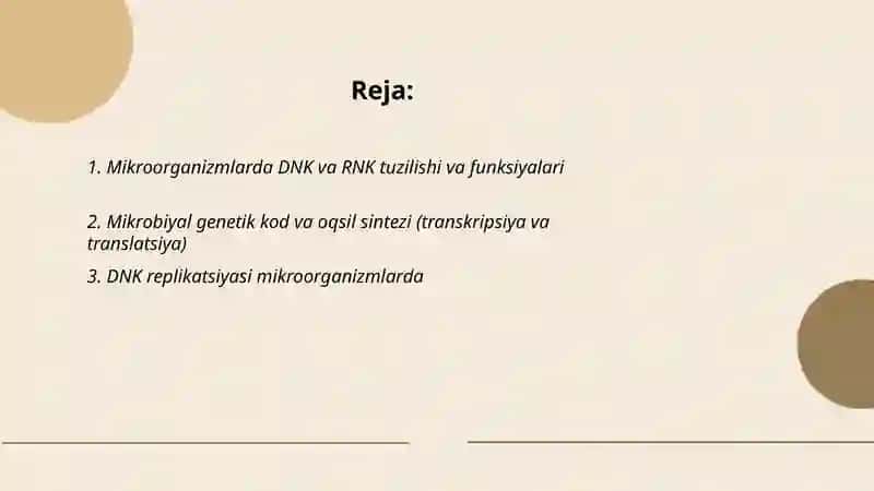 Mikroorganizmlarning genitikasi va oʻzgaruvchanligi 2