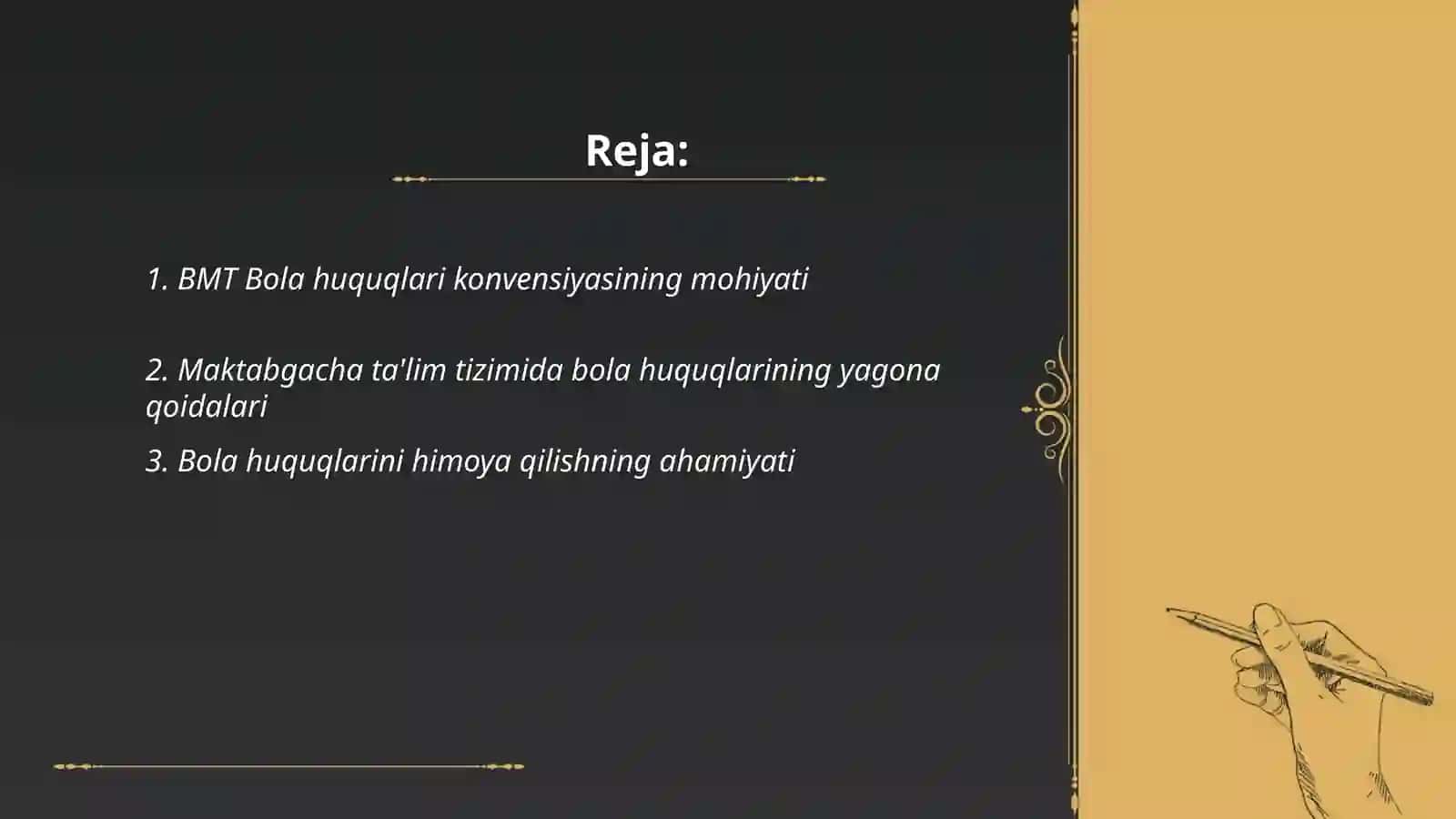 Maktabgacha taʼlim tashkilotlarida bola xuquqlari toʻgʻrisidagi BMT konvensiyasidan foydalanish 2