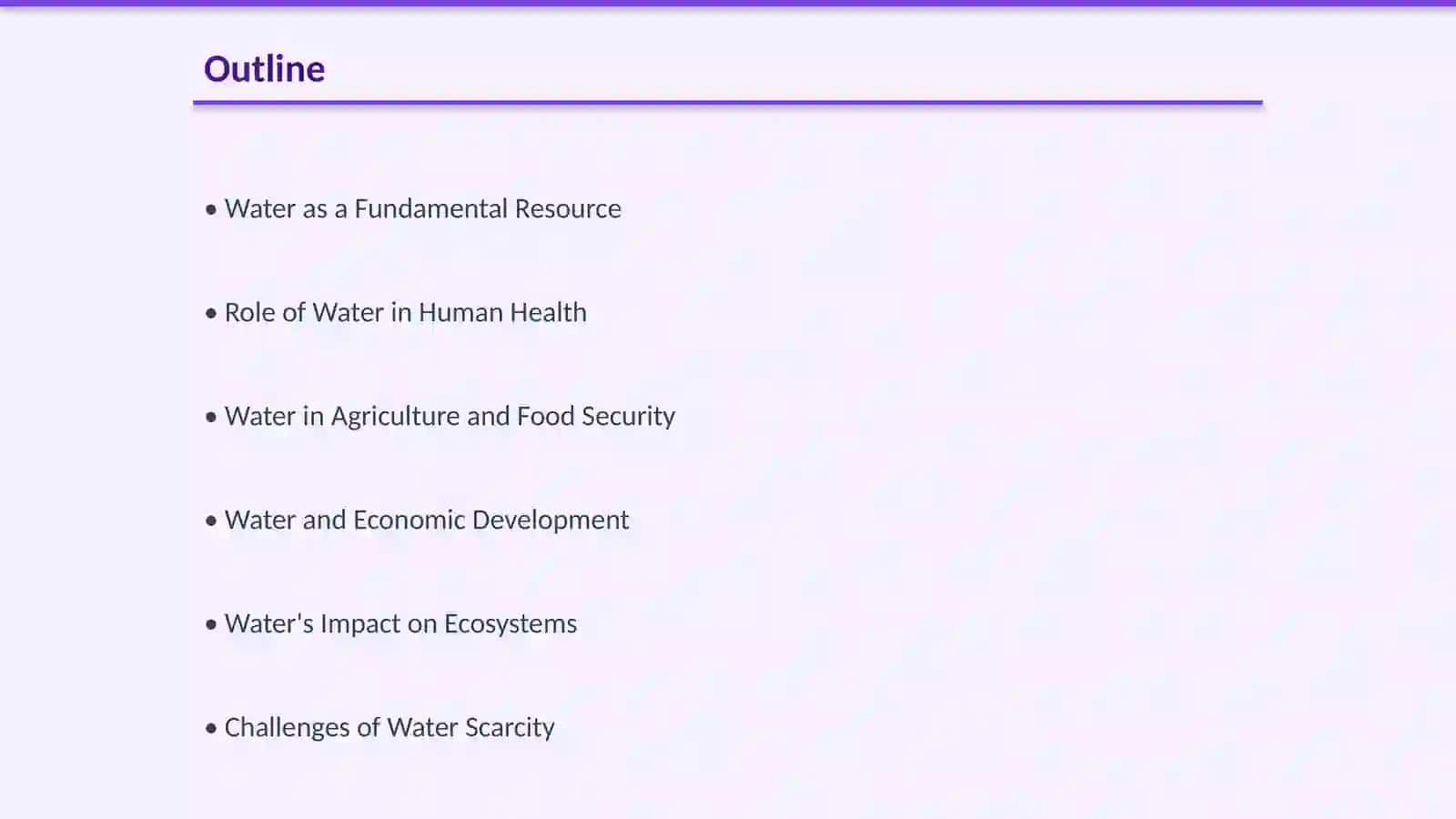 Inportance of water 2