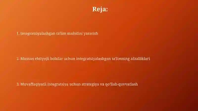 Integratsiyalashgan ta'lim 2