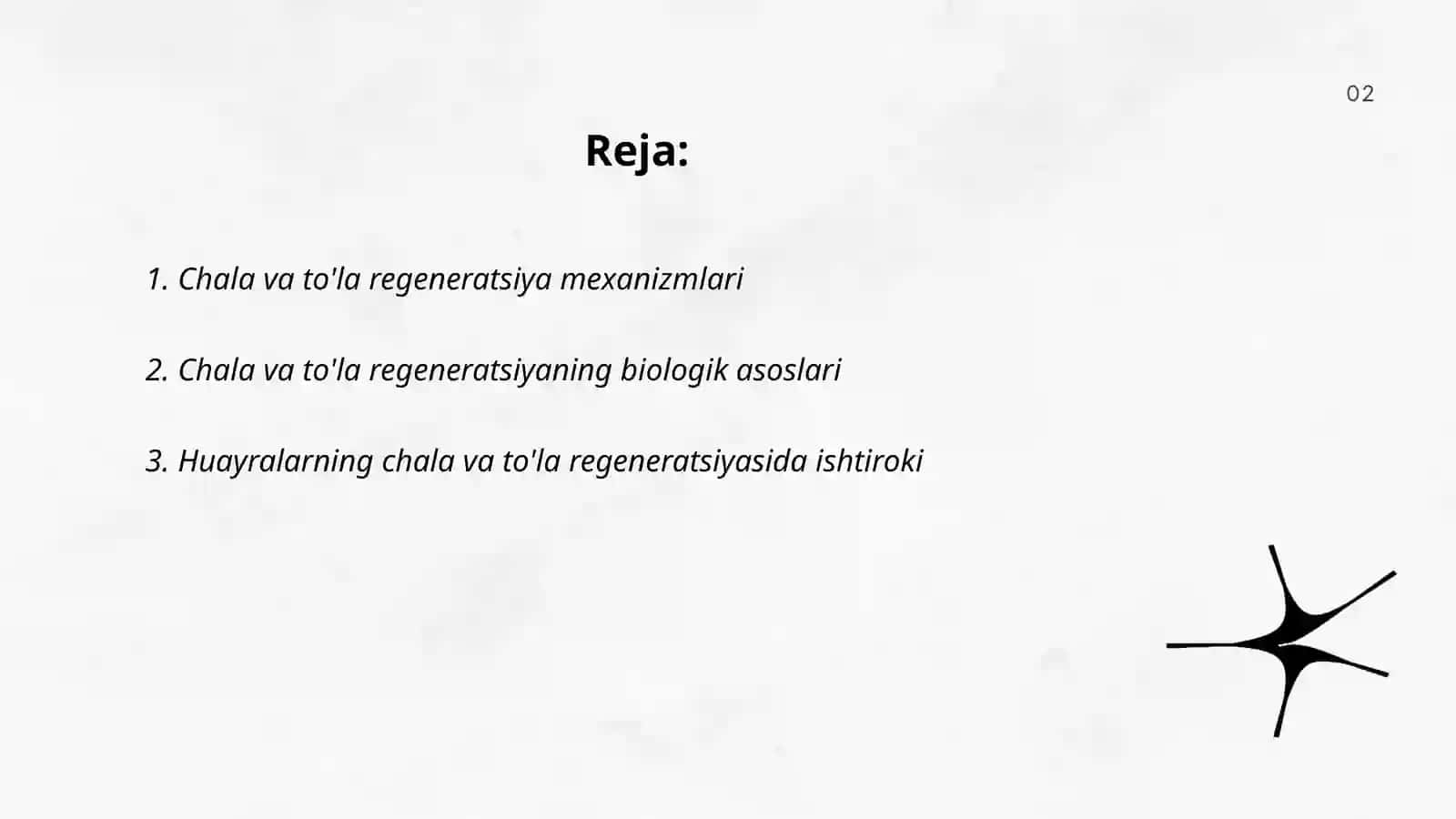 Chala va to'la regeneratsiya 2