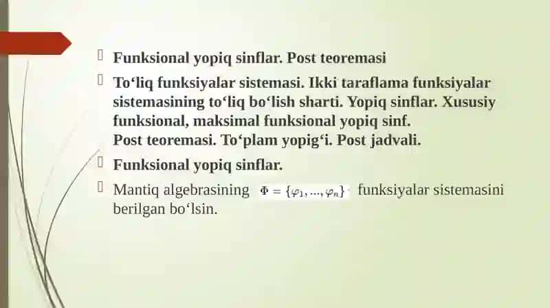 Post teoremasi 2