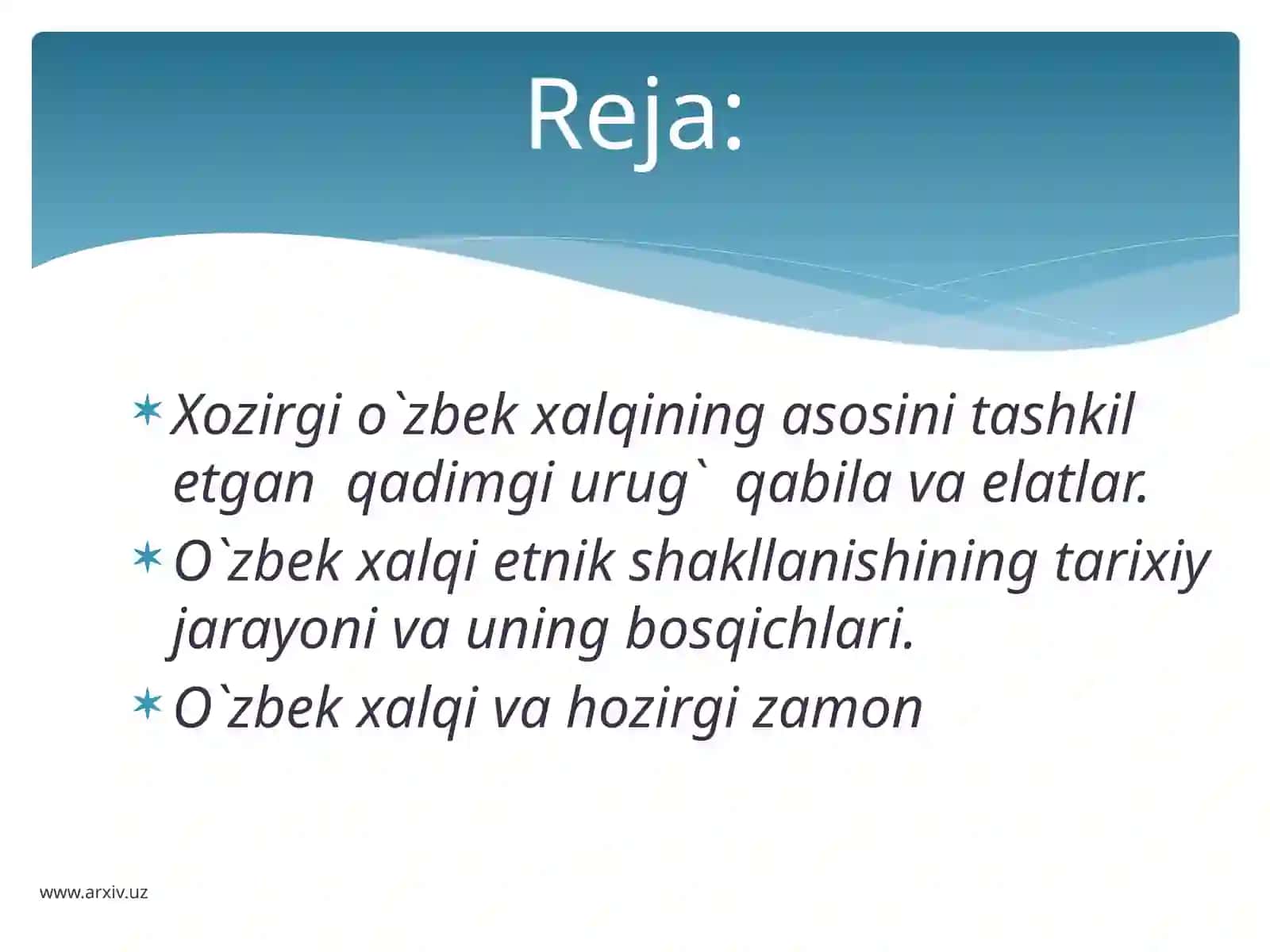 O'zbek xalqining etnik shakllanishi 2