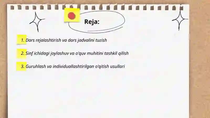 Savod õrgatish davrini tashkil qilish usullari 2