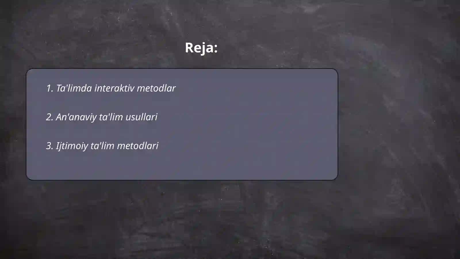 Ta'lim metodlari 2