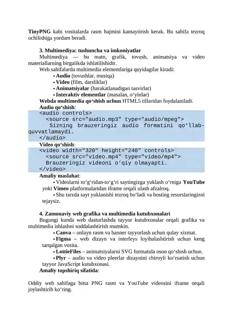 Grafika va Multimediya 2