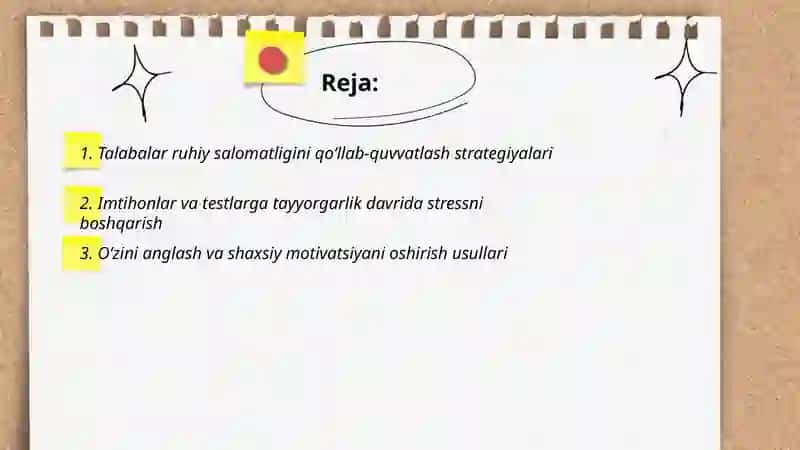 Talabalar ruhiy salomatligini qoʻllab-quvvatlash strategiyalari 2