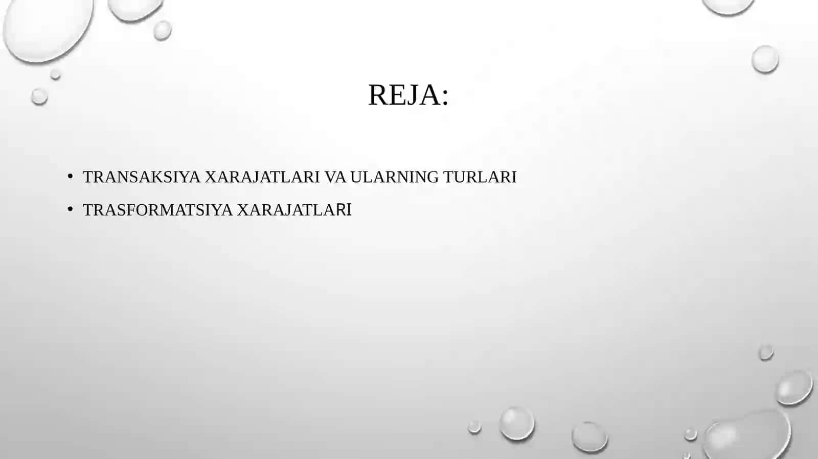 Transaksiya va transformatsiya xarajatlari 2